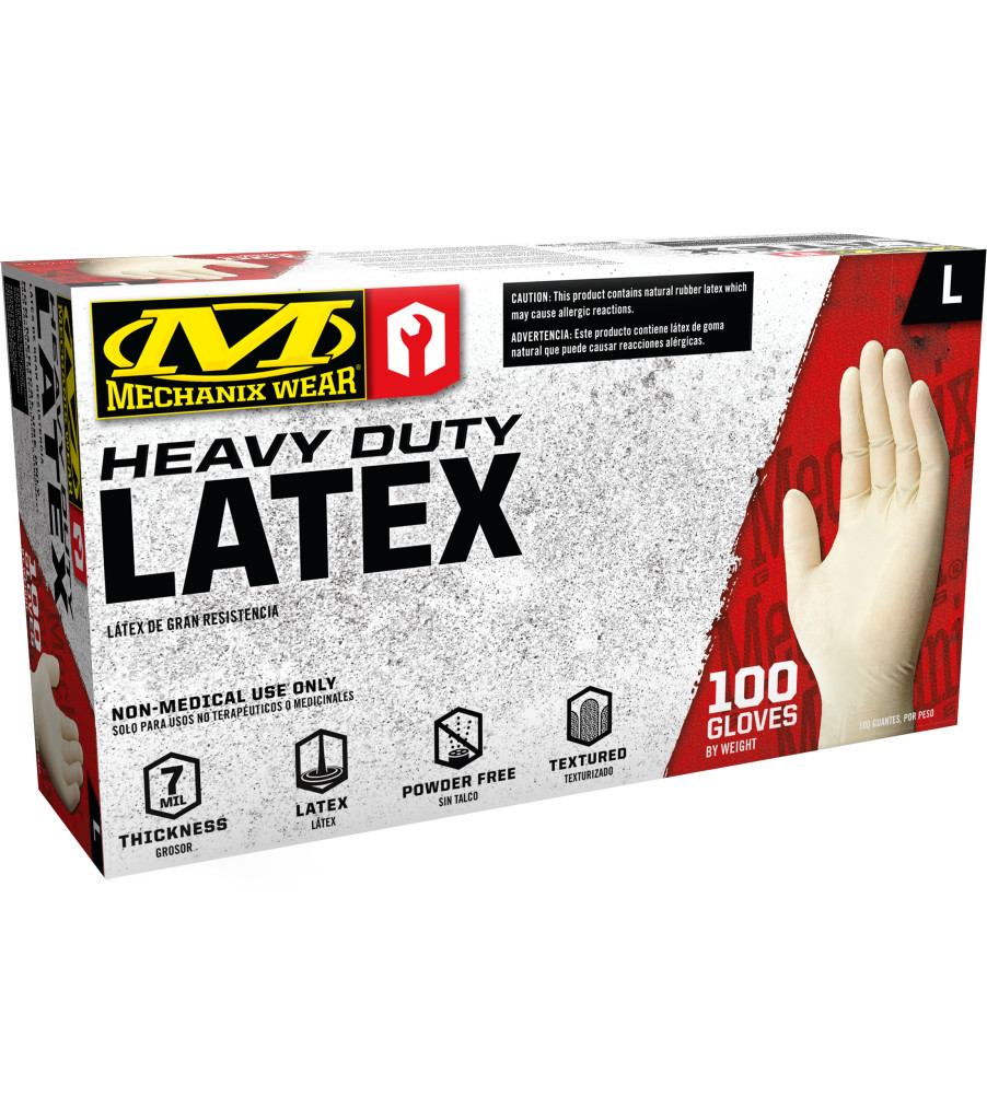 Mechanix 7 Mil Heavy Duty Latex Gloves (Pack of 100) White | IUUC6101