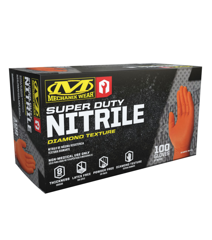 Mechanix 8 Mil Nitrile RDT Gloves (Pack of 100) Orange | WMRG1762