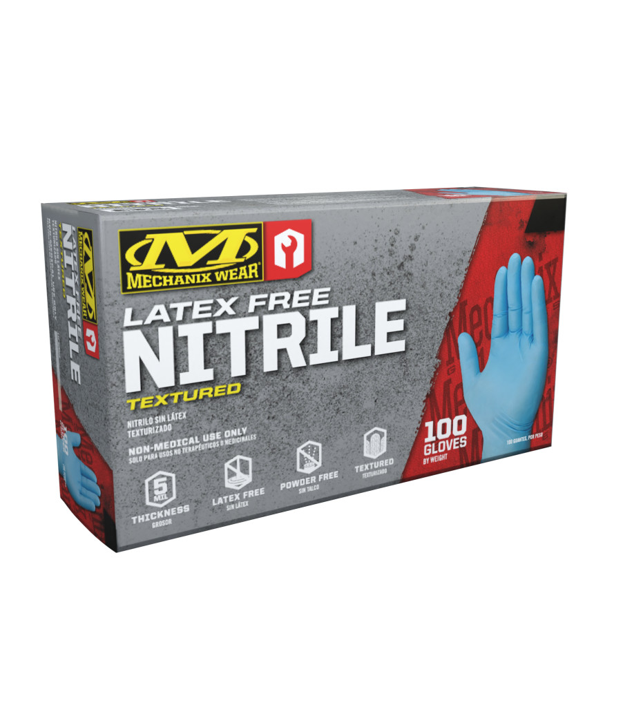 Mechanix Blue Nitrile Gloves - 5 Mil (Pack of 100) Blue | KJXT5637