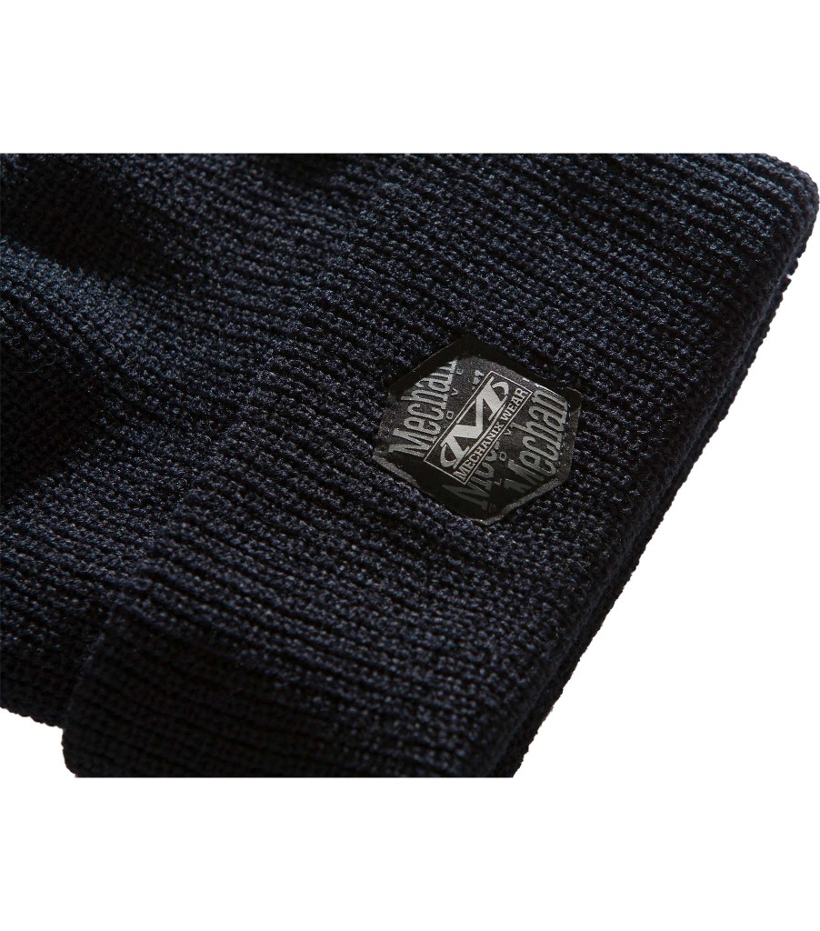 Mechanix Classic Ribbed Cuff Knit Beanie - Black Black | ZFHJ2067