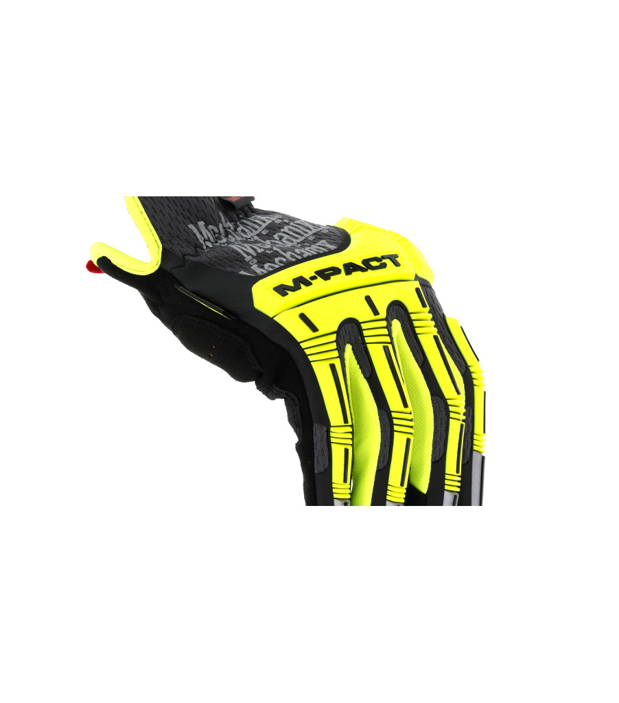 Mechanix Hi-Viz M-Pact® Open Cuff D5 Fluorescent Yellow | WRLQ7694