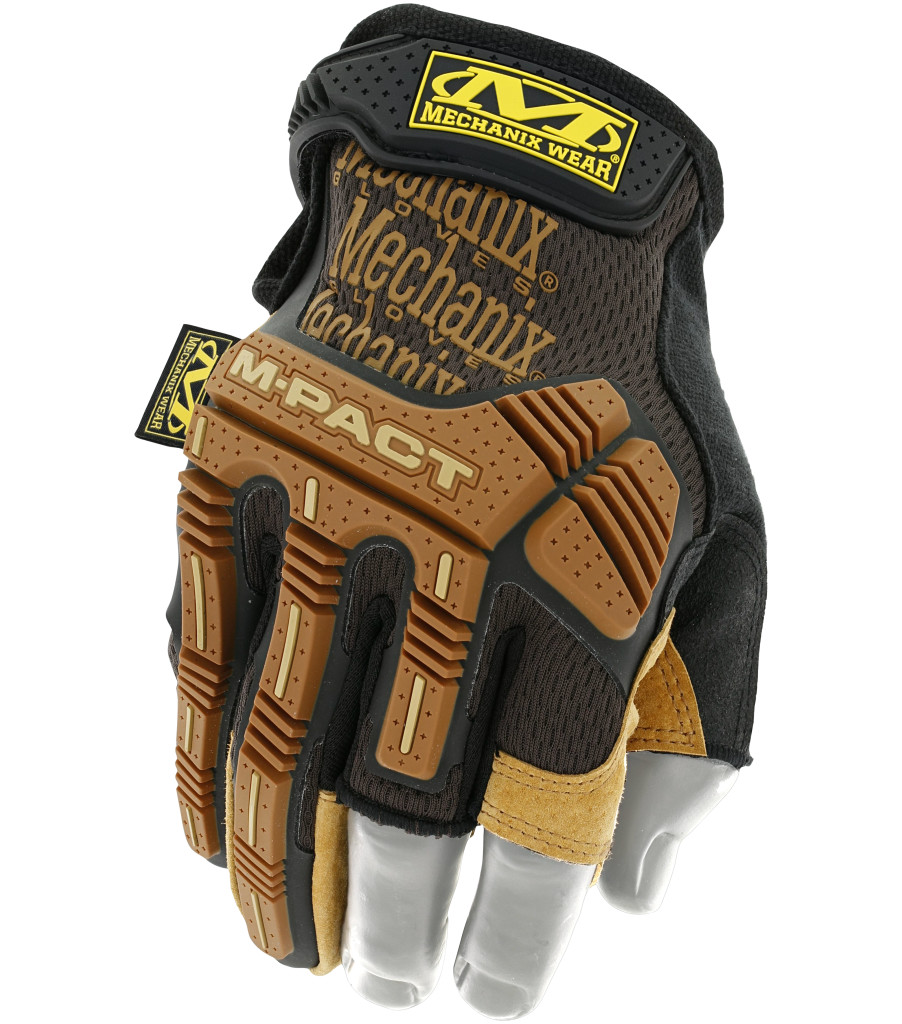 Mechanix Leather M-Pact® Fingerless Framer Brown | ELVV0157