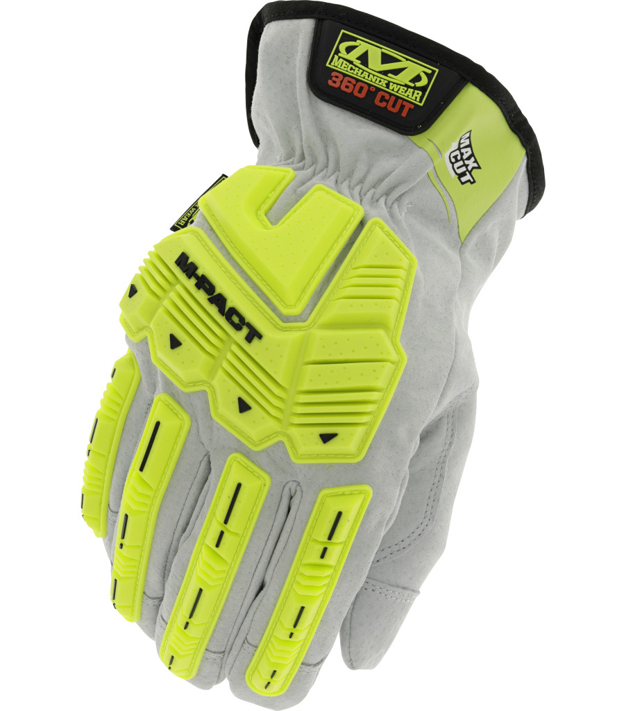 Mechanix Max Cut™ Leather M-Pact® F9-360 Fluorescent Yellow | YZXN5798